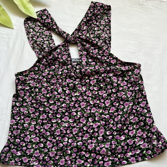 NWT Zara Floral Print Halter Top - Picture 7 of 11